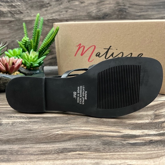 NIB Matisse Sunnie Gladiator Leather Sandal Black - Picture 12 of 16